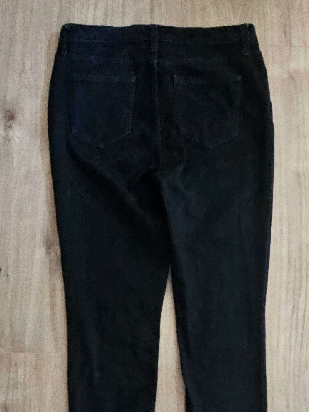 NINE WEST - Cotton blend dark wash high waisted open button fly blue jeans - Picture 8 of 9